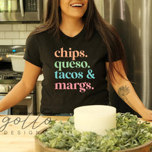 Load image into Gallery viewer, Chips queso tacos & margs