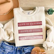 Load image into Gallery viewer, Love is patient love is kind love never fails